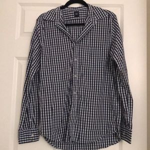 Gap blue and white checkered button down, SZ M